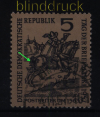 DDR Mi #  600 I gestempelt Tag der Briefmarke Plattenfehler (51758)