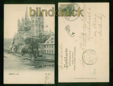 Limburg a. d. Lahn sw-AK Der Dom Bahnpost 1906 (d8361)
