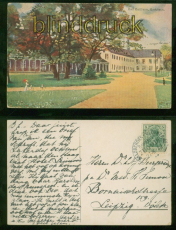 Bad Bentheim farb-AK Badehaus Bahnpost 1912 (d8368)