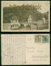 Nideggen Eifel sw-AK An der Rurbrcke Bahnpost 1916 (d8371)