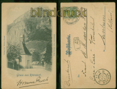 Rhndorf sw-AK Gruss aus ..... Bahnpost 1900 (d8378)