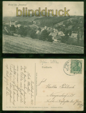 Jonsdorf sw-AK Gruss aus .... Totalansicht Bahnpost 1913 (d8383)