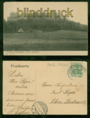Knigstein schs. Schweiz sw-AK Festung Bahnpost 1905 (d8386)