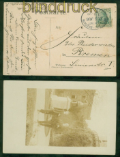 dt. Reich Foto-AK Bahnpost Herford-Bassum 1906 Bremen Denkmal Sparrenburg(51280)