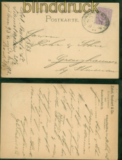 dt. Reich Postkarte 5 Pfennig mit Bahnpost Schmalkalden-Werneshausen 1888 (51283)
