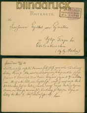 dt. Reich GSK Stempel Spandau 2 Hamburger Bahnhof 1885 Kuphal # V 191 (51286)