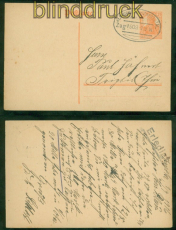 dt. Reich GSK 7 1/2 Pfennig mit Bahnpost Klingenthal-Zwottental 1916 (51292)