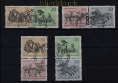 Berlin Mi # 338/41 gestempelt Zusammendrucke aus Block 2 (52167)