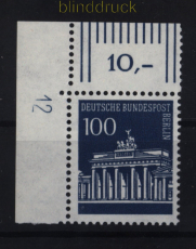 Berlin Mi # 290 postfrisch mit Druckerzeichen 12 Brandenburger Tor (52100)