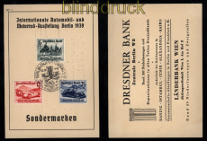 dt. Reich Mi # 686/88 Reklamekarte Automobil- und Motorrad-Ausstellung (52044)