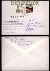 Bund Postkrieg Mi # 1265 Burhop 85.1 Bgb Polen Zurck Westoverledingen1985(52190