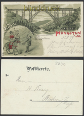 Mngsten a./d. W.  farb-AK Gruss aus ..... Mngstener Brcke 1899 (d8454)