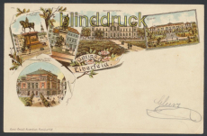 Elberfeld farb-Litho-AK Gruss aus .... fnf Ansichten ungebraucht (d8462)