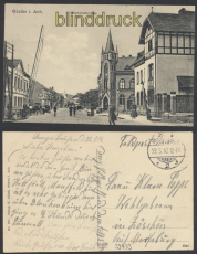 Gsten in Anhalt sw-AK Bahnhofstrasse Feldpost 1916 (d8472)