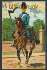 Deutsche Armee-Knstler-Postkarte farb-AK Reiter auf Pferd ungebraucht (d8481)
