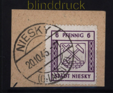 Lokalausgaben Niesky Mi # 17 gestempelt auf Briefstck (52029)