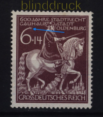 dt. Reich Mi # 907 III postfrisch Stadtrechte Oldenburg (52192)