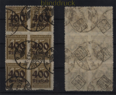 dt. Reich Mi # 298 gestempelt 6er-Block geprft Infla Berlin (52220)