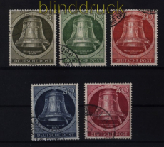Berlin Mi #  82/86 gestempelt Glockensatz Klppel rechts (52323)