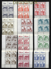 Berlin Mi # 532/677 postfrisch Burgen & Schlsser 4er-Blcke vom Eckrand (52450)