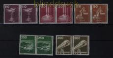 Berlin Mi # 668/72 postfrisch Industrie und Technik waagerechte Paare (52551)