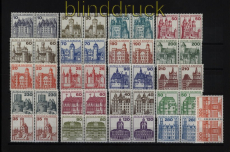 Bund Mi #  913/1143 postfrisch Burgen & Schlsser komplett waagerechte Pa(52565)