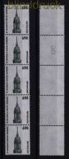 Bund Mi # 1860 R postfrisch Sehenswrdigkeiten als 5er-Streifen (52528)