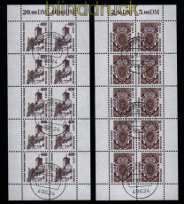 Bund Mi # 2210/11 A gestempelt Sehenswrdigkeiten komplette 10er-Bgen (52365)