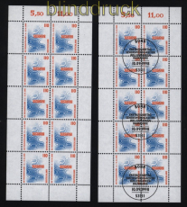 Bund Mi # 2009 postfrisch + gestempelt Sehenswrdigkeiten kplt. 10er-Bgen (52355)