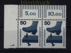 Bund Mi #  700 A DZ postfrisch Unfallverhtung Druckerzeichen 1 im Eckr(52428)