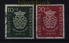 Bund Mi #  121/22 gestempelt Bachsiegel (52514)
