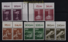 Bund Mi # 1134/38 postfrisch Industrie & Technik waagerechte Paare Oberran(52626