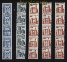 Bund ex Mi # 913 bis 1140 postfrisch Burgen und Schlsser  41 5er-Streifen(52535)