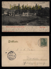 Bad Eilsen sw-AK Partie an der Aue mit dem grossen Logierhaus1904 (d8506)