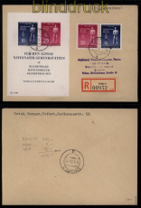 DDR Mi # Block  11 Wz XI MiF mit 459/60 R-Brief # 460 A Wz YII gepr. Sch(52657)
