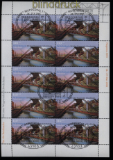Bund Mi # 2171 II Sonderstempel NAPOSTA kompletter 10er-Bogen (52750)