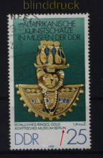 DDR Mi # 2333 I gestempelt Afrikanische Kunstschtze Plattenfehler (52736)