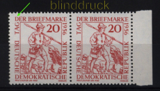 DDR Mi #  544 II postfrisch Tag der Briefmarke 1956 Plattenfehler (52871)