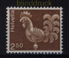 Schweiz Mi # 1057 x postfrisch Turmhahn normales Papier (52891)