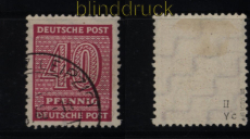 SBZ Mi # 136 Y c II gestempelt 40 Pfg. Ziffern Plattenfehler geprft Jasch(52938