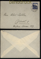 dt. Reich Mi # 582 EF Auslandsbrief Stuttgart 1935 in die Schweiz (52779)
