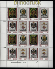 DDR Mi # 3306/09 postfrisch kompletter Zusammendruckbogen (52971)