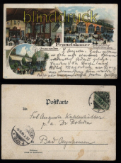 Berlin farb-Litho-AK Gruss aus dem Franziskaner drei Ansichten 1899 (d8517)