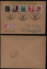 MiF verschiedener Ausgaben Sonderstempel Potsdam R-Brief 4.12.1948 (53001)
