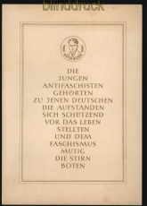DDR Mi # 849/53 Gedenkblatt Widerstandskmpfer 7.9.61 (52981)