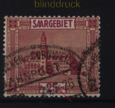 Saargebiet Mi # 100 I gestempelt Plattenfehler C mit Cedille (53041)