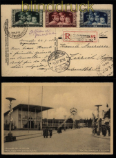 Belgien Mi # 396/98 auf Satz-Auslands-R-Ausstellungs-AK R-Zettel 1935 (53069)