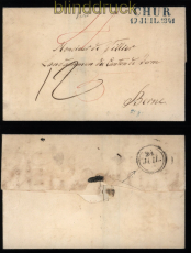 Schweiz Vorphilatelie CHUR 19 Juil. 1841 nach Berne Briefhlle (53076)