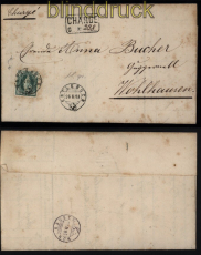 Schweiz Mi #   59 EF Einschreiben Entlebuch 26.2.1883 nach Wohlhausen (53077)