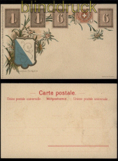 Schweiz Litho-AK Die ersten Briefmarken der Schweiz Conton Zrich ungebr (53081)
